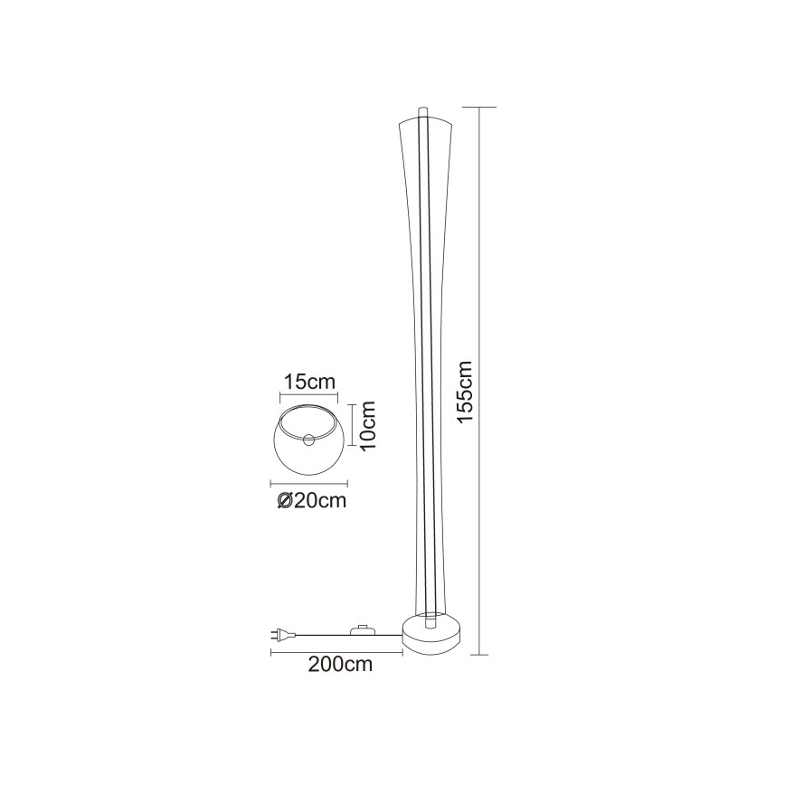 Globo - LED Podna svjetiljka LED/48W/230V 2700/4000/6000K