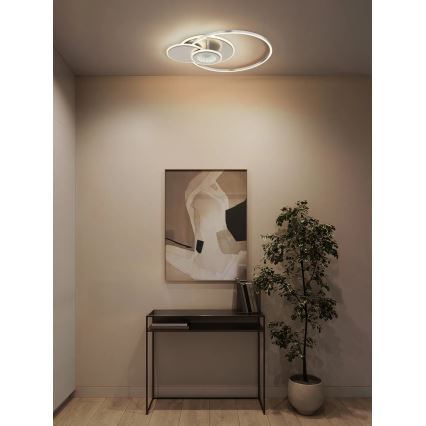 Globo - LED prigušivo stropno svjetlo LED/24W/230V 2700-6000K srebrno + daljinski upravljač