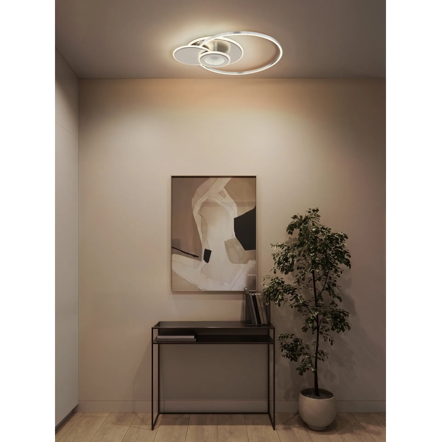 Globo - LED prigušivo stropno svjetlo LED/24W/230V 2700-6000K srebrno + daljinski upravljač