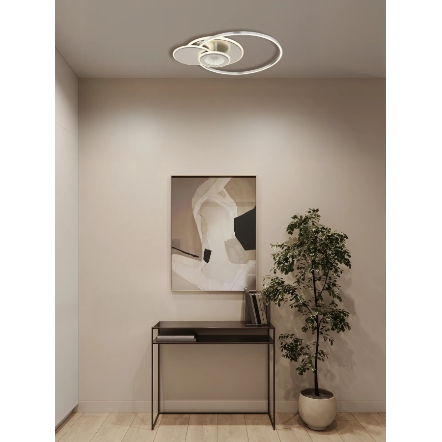 Globo - LED prigušivo stropno svjetlo LED/24W/230V 2700-6000K srebrno + daljinski upravljač