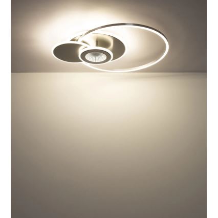 Globo - LED prigušivo stropno svjetlo LED/24W/230V 2700-6000K srebrno + daljinski upravljač