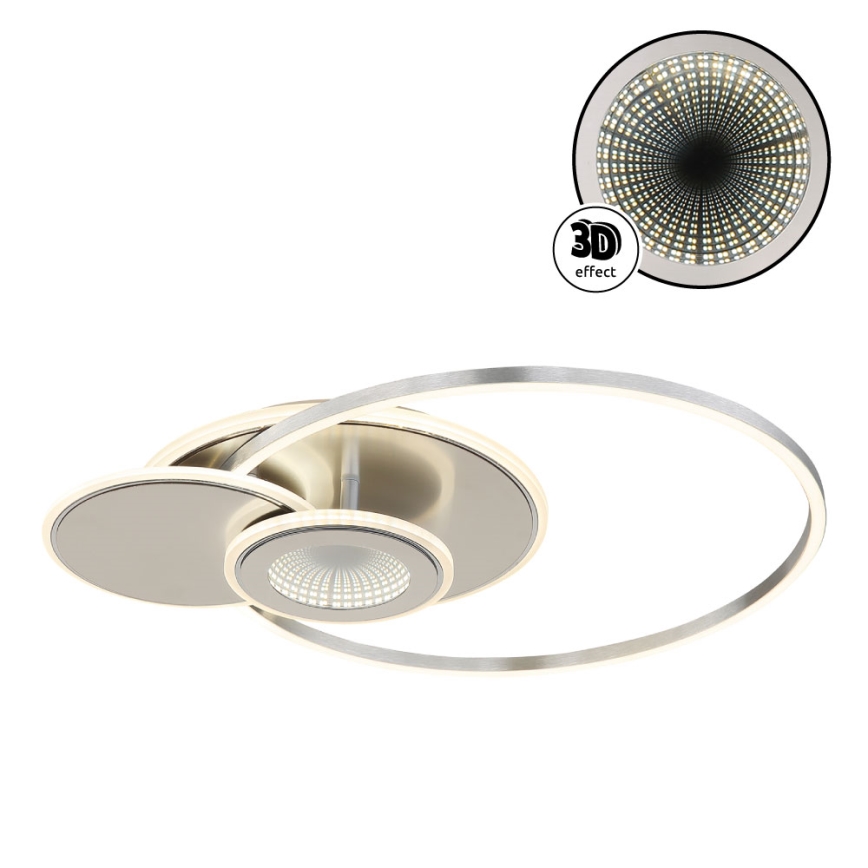 Globo - LED prigušivo stropno svjetlo LED/24W/230V 2700-6000K srebrno + daljinski upravljač