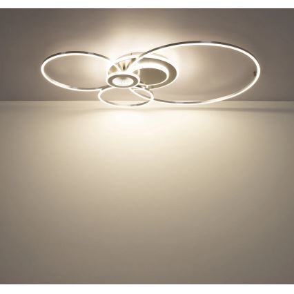 Globo - LED stropna svjetiljka s mogućnošću prigušivanja LED/36W/230V 2700-6000K srebrna + daljinski upravljač