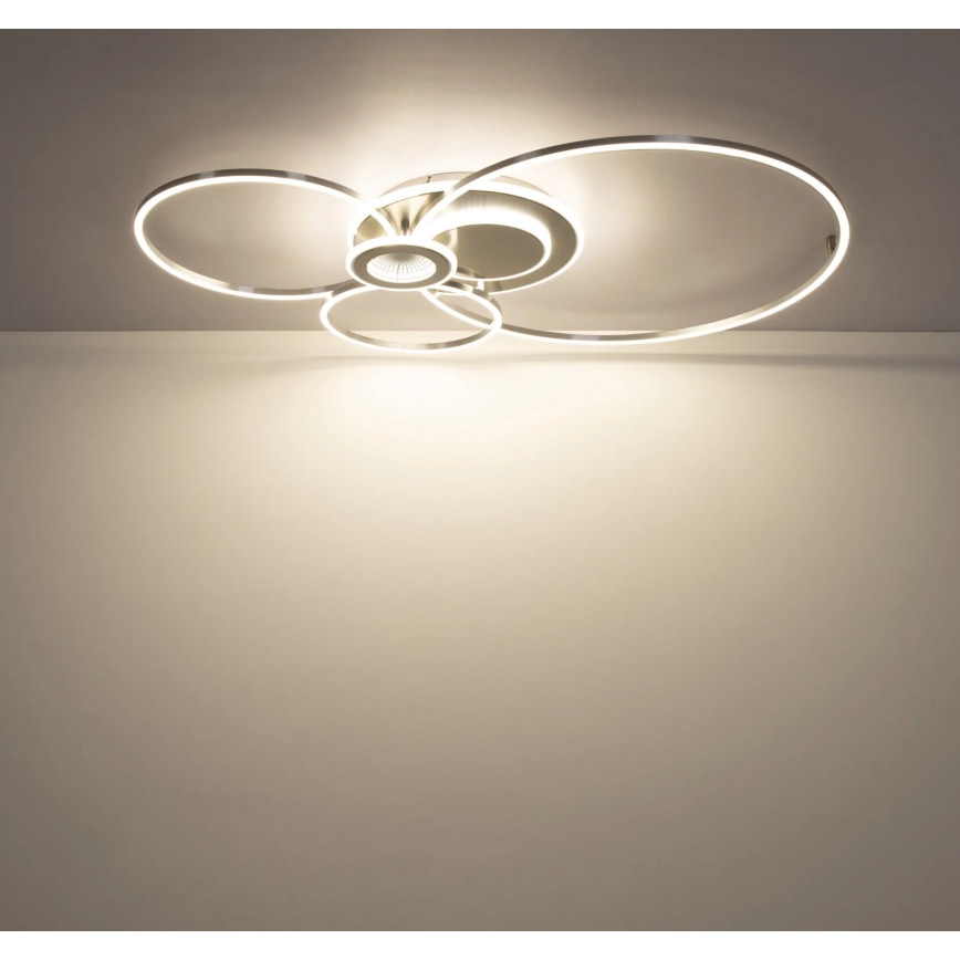 Globo - LED stropna svjetiljka s mogućnošću prigušivanja LED/36W/230V 2700-6000K srebrna + daljinski upravljač