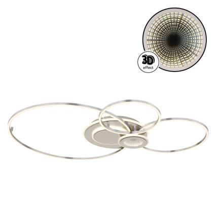 Globo - LED stropna svjetiljka s mogućnošću prigušivanja LED/36W/230V 2700-6000K srebrna + daljinski upravljač