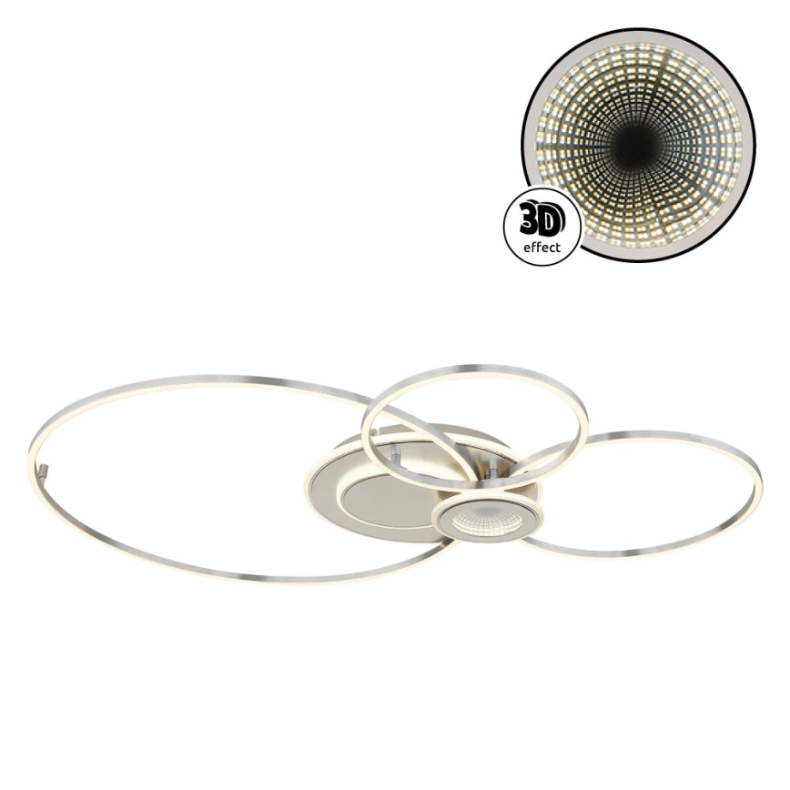 Globo - LED stropna svjetiljka s mogućnošću prigušivanja LED/36W/230V 2700-6000K srebrna + daljinski upravljač