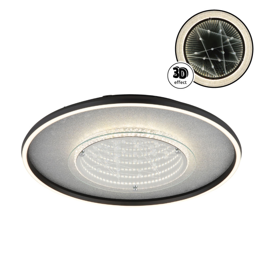 Globo - LED stropna svjetiljka LED/40W/230V 3000/4000/6000K, promjer 51,5 cm, crna