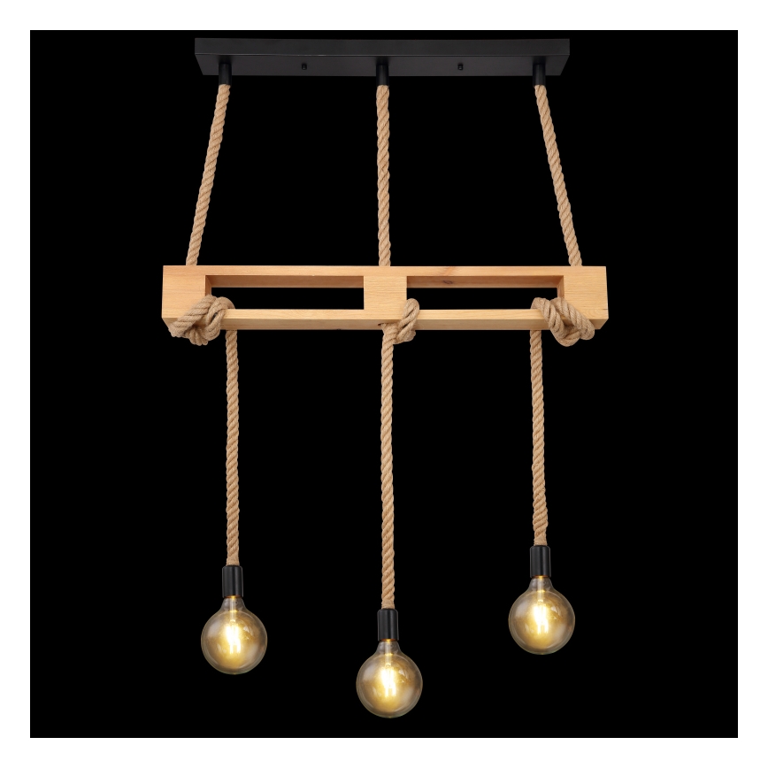 Globo - Luster na sajli 3xE27/60W/230V bor