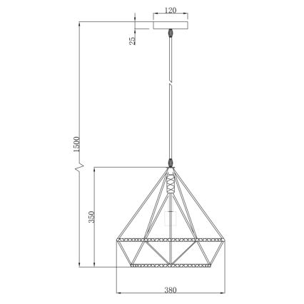 Globo 69029 - Luster na sajli ULLEU 1xE27/60W/230V