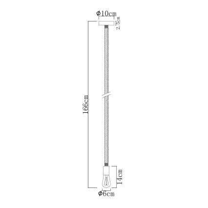 Globo - Luster na sajli 1xE27/60W/230V