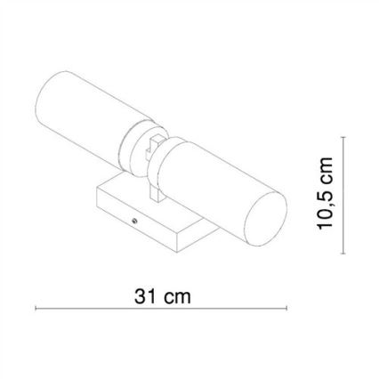 Globo - Zidna svjetiljka za kupaonicu 2xE14/40W/230V IP44