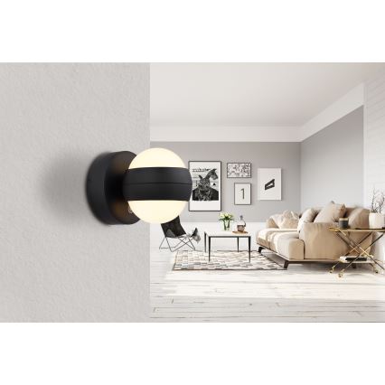 Globo - LED zidno svjetlo s dodirnim upravljačem, punjivo, prigušivo LED/1,4W/5V 1800 mAh crno