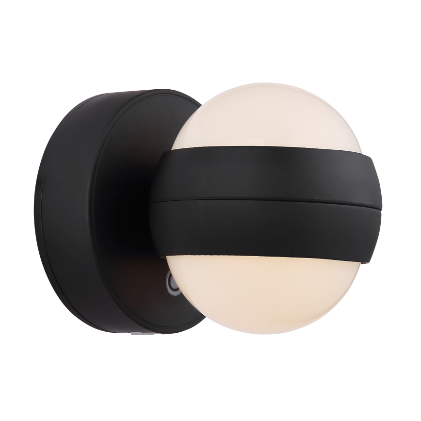 Globo - LED zidno svjetlo s dodirnim upravljačem, punjivo, prigušivo LED/1,4W/5V 1800 mAh crno