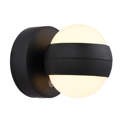 Globo - LED zidno svjetlo s dodirnim upravljačem, punjivo, prigušivo LED/1,4W/5V 1800 mAh crno