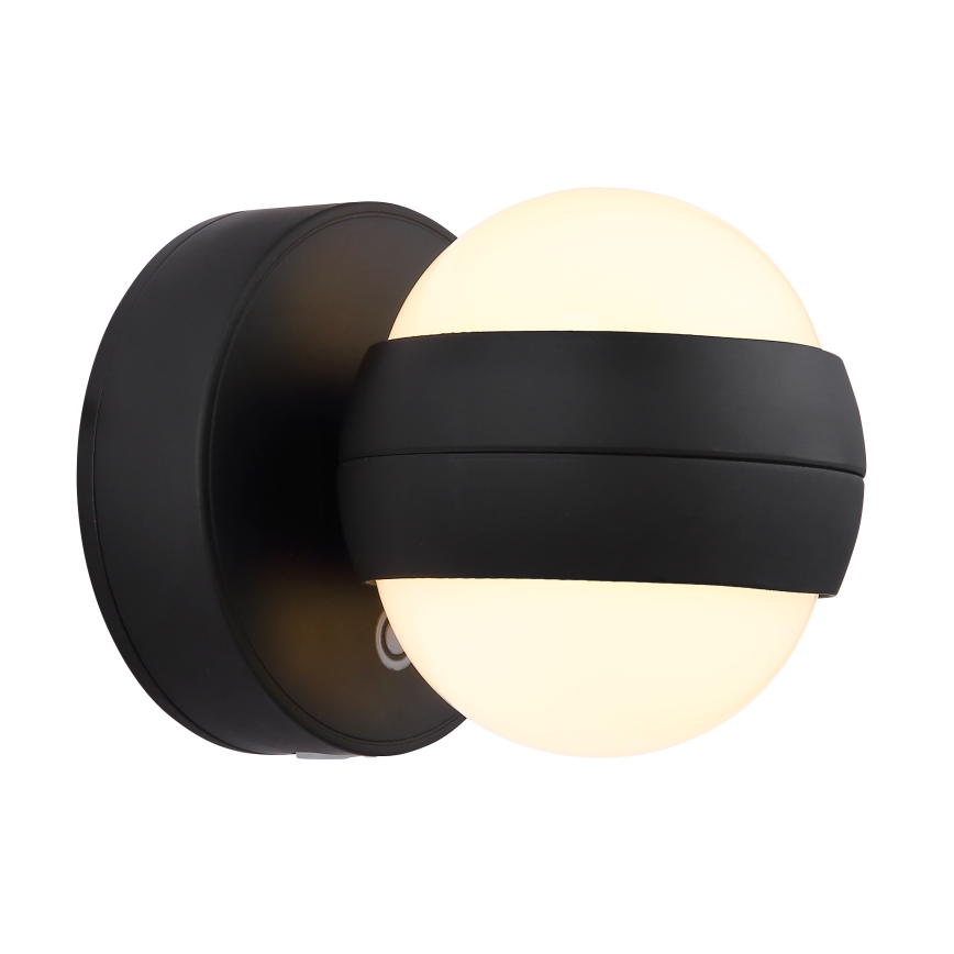 Globo - LED zidno svjetlo s dodirnim upravljačem, punjivo, prigušivo LED/1,4W/5V 1800 mAh crno