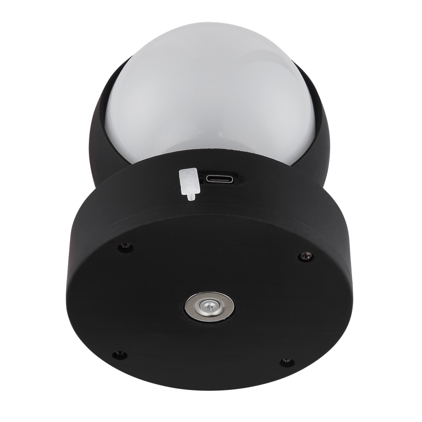 Globo - LED zidno svjetlo s dodirnim upravljačem, punjivo, prigušivo LED/1,4W/5V 1800 mAh crno
