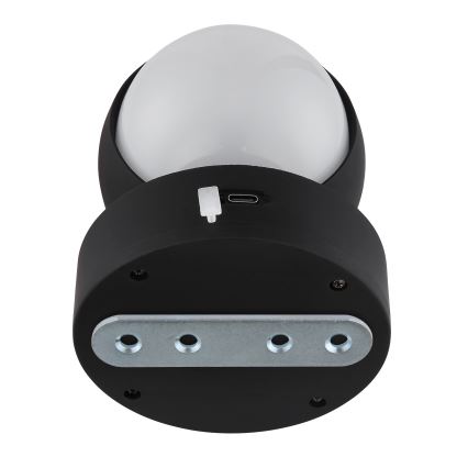 Globo - LED zidno svjetlo s dodirnim upravljačem, punjivo, prigušivo LED/1,4W/5V 1800 mAh crno