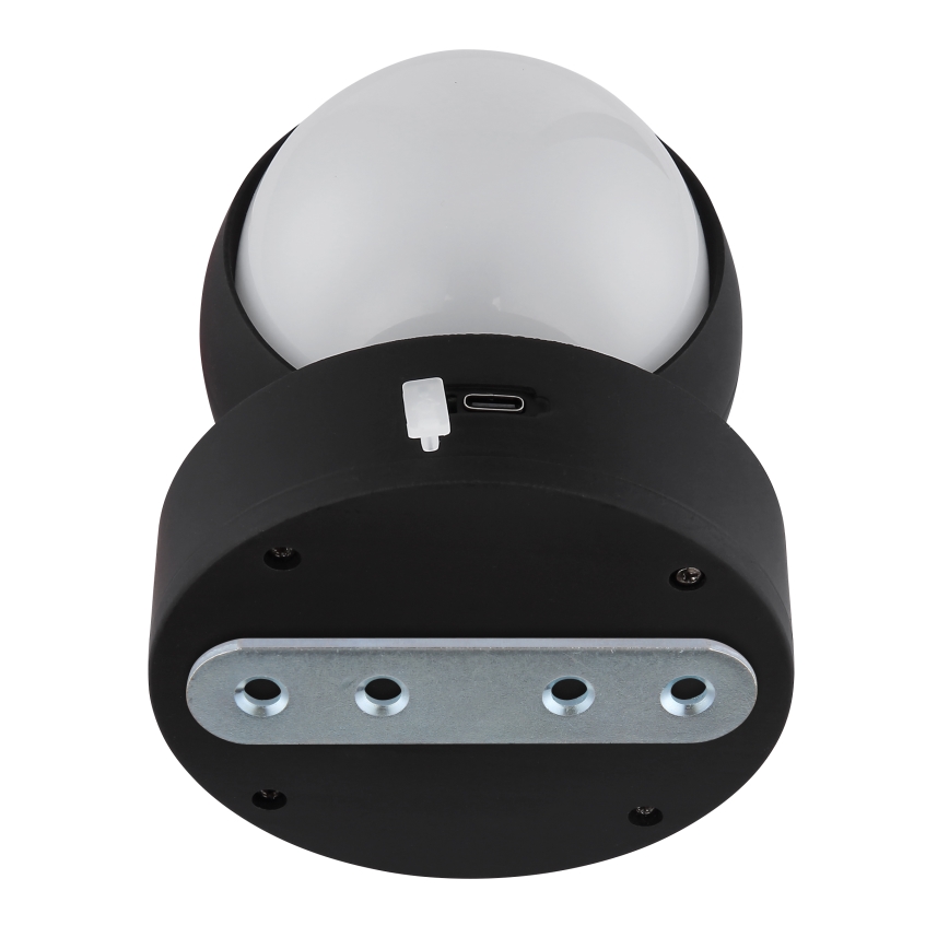 Globo - LED zidno svjetlo s dodirnim upravljačem, punjivo, prigušivo LED/1,4W/5V 1800 mAh crno