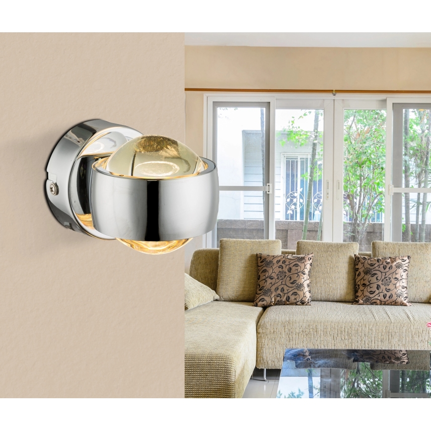 Globo - LED zidno svjetlo LED/7W/230V 3000K sjajni krom