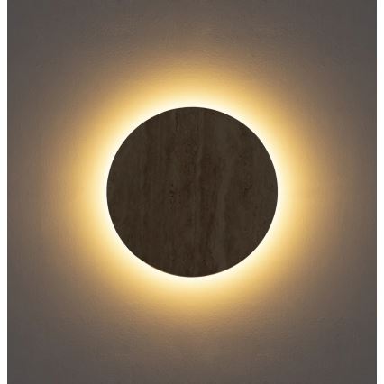 Globo - LED zidna svjetiljka, 12 W, 230 V, 3000 K, promjer 23 cm, travertin