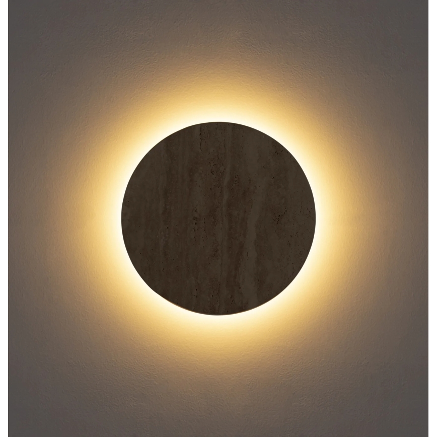 Globo - LED zidna svjetiljka, 12 W, 230 V, 3000 K, promjer 23 cm, travertin