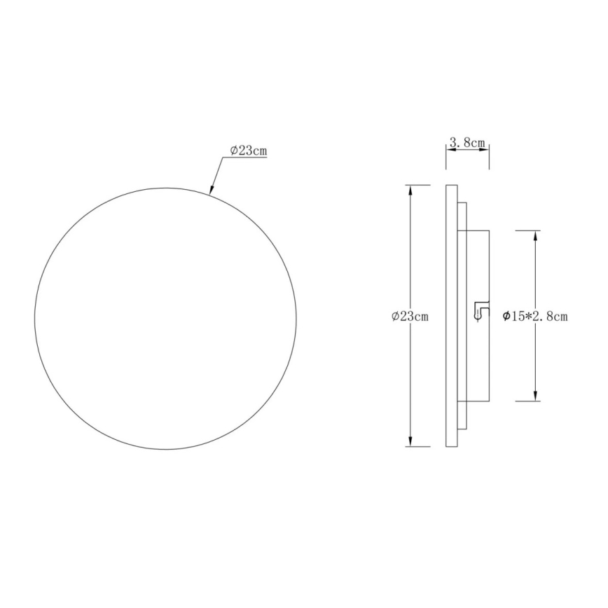 Globo - LED zidna svjetiljka, 12 W, 230 V, 3000 K, promjer 23 cm, travertin