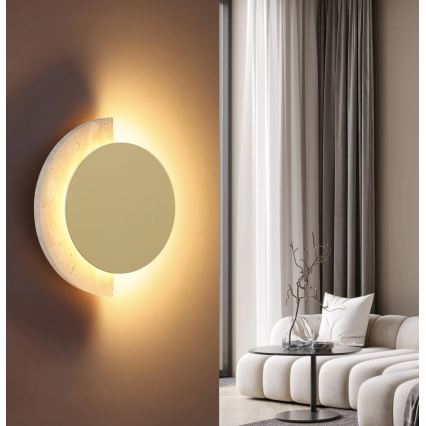 Globo - LED zidna svjetiljka LED/8W/230V 3000K Ø 20 cm travertin