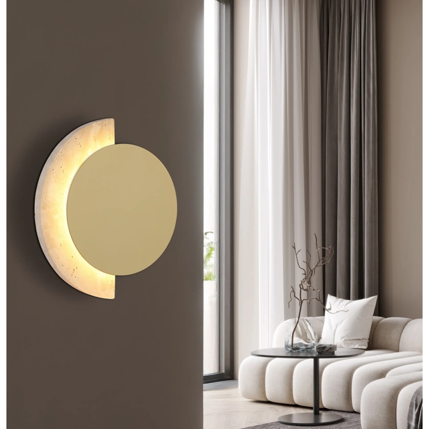 Globo - LED zidna svjetiljka LED/8W/230V 3000K Ø 20 cm travertin