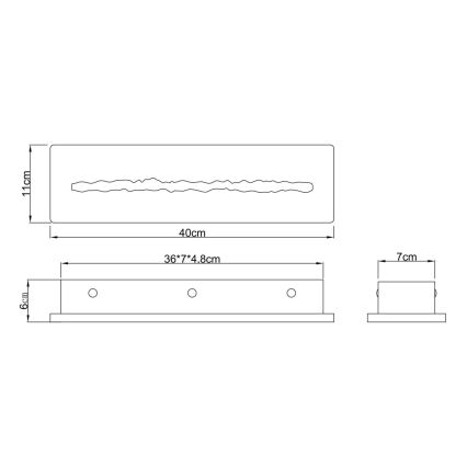 Globo - LED zidna svjetiljka LED/17W/230V 3000K