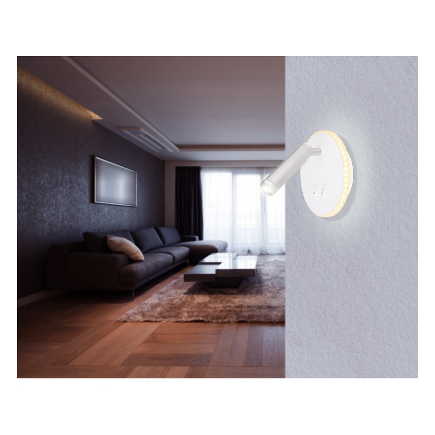Globo - LED Zidna reflektorska svjetiljka LED/6W + LED/1W/230V