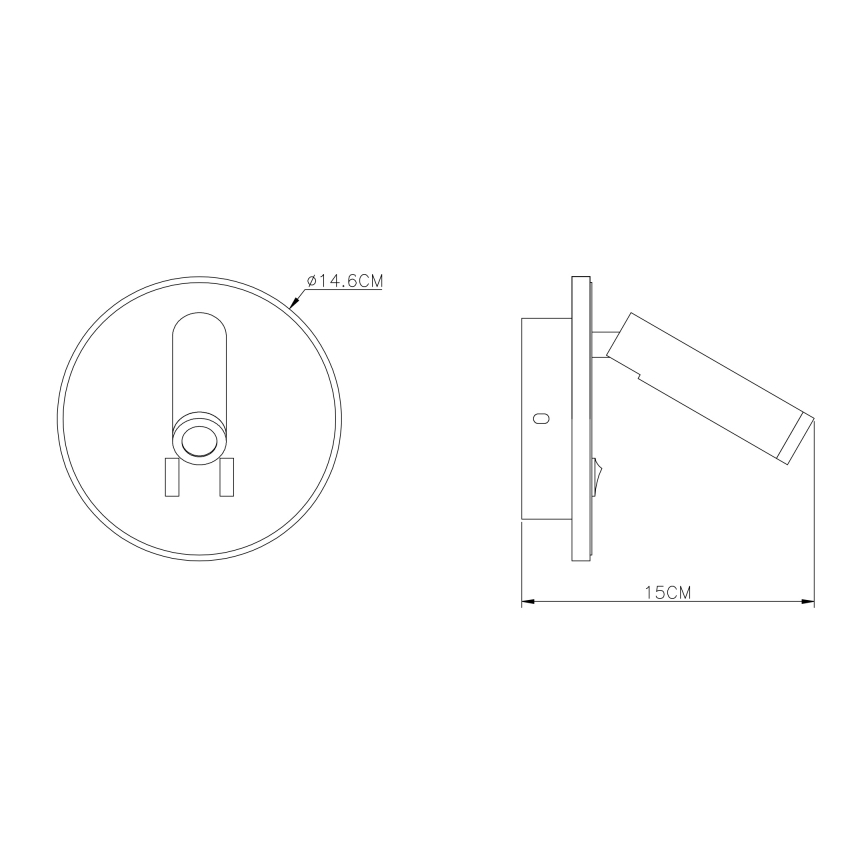 Globo - LED Zidna reflektorska svjetiljka LED/6W + LED/1W/230V