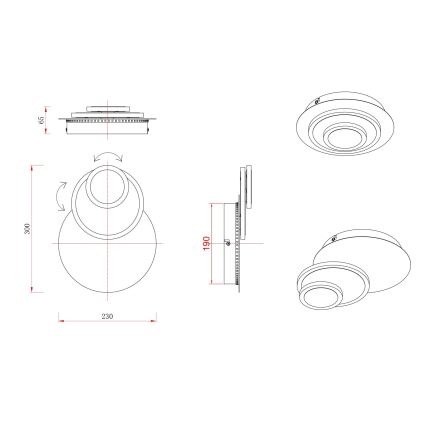 Globo - LED stropna svjetiljka LED/20W/230V 3000K