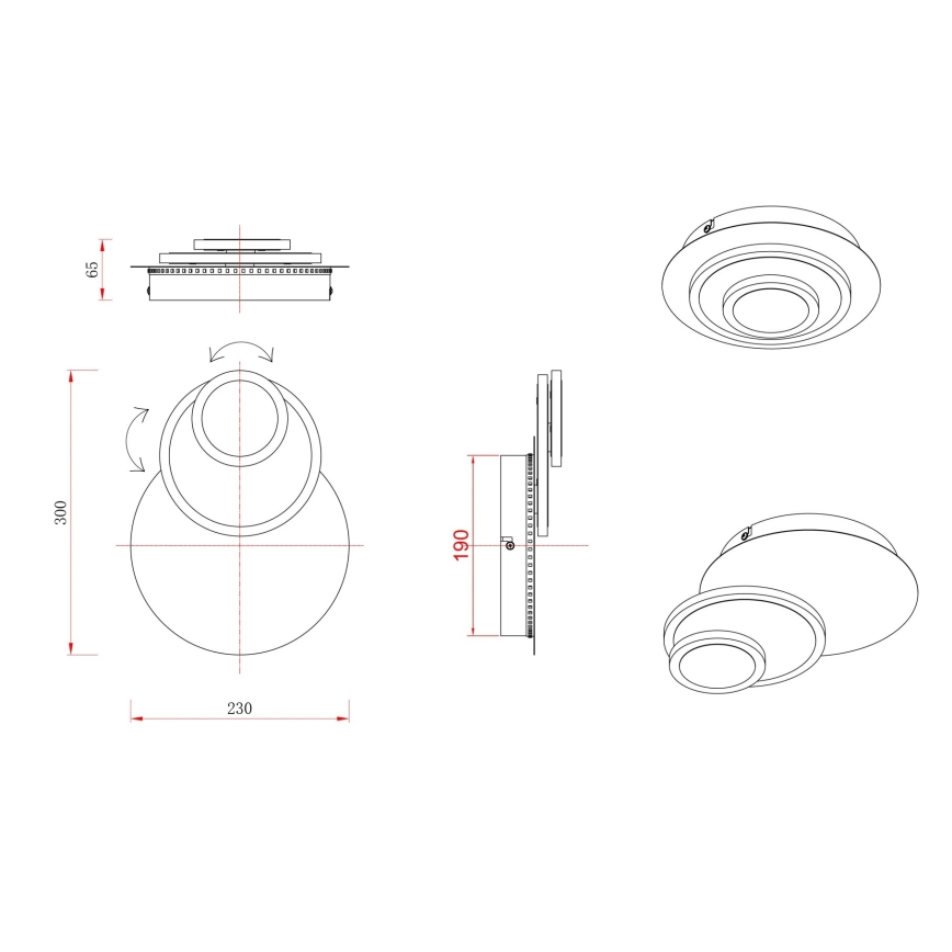 Globo - LED stropna svjetiljka LED/20W/230V 3000K