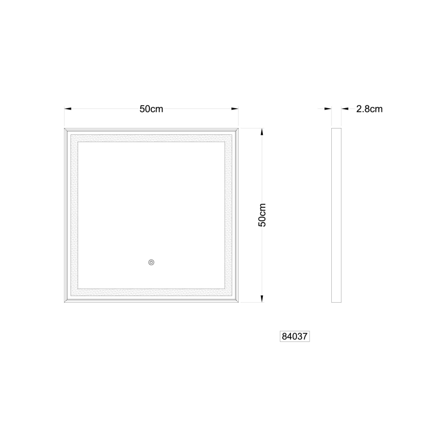 Globo - LED Prigušivo zidno ogledalo s pozadinskim osvjetljenjem LED/10W/230V 2700/4000/6500K 50x50 cm