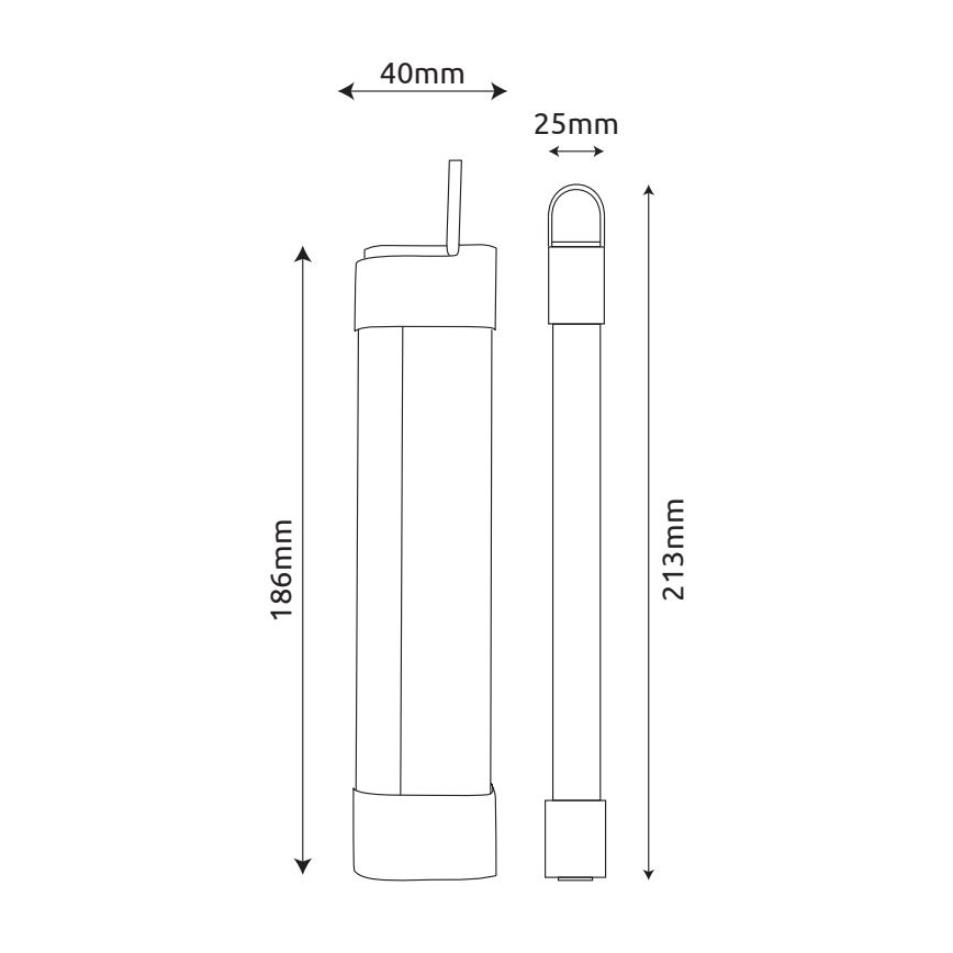 Globo - LED punjiva podpolna svjetiljka 3u1 LED/2W/5V 3000/4000/7000K 800 mAh