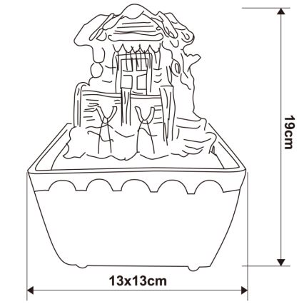 Globo - LED RGB Dekorativna fontana LED/0,13W/230V