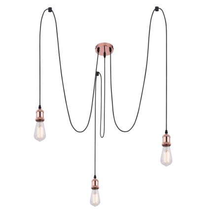 Globo A32-3 - Luster na sajli OLIVER 3xE27/40W/230V pauk