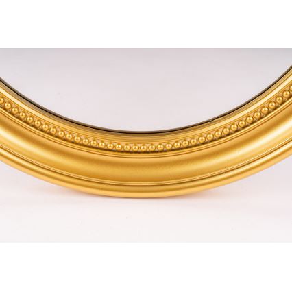 Globo - Zidno ogledalo, promjera 39 cm, zlatno