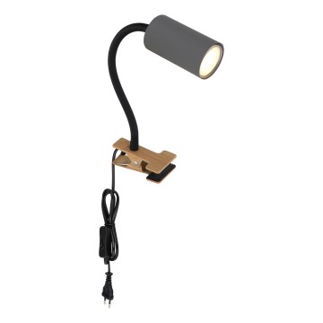Globo - Fleksibilna lampa s kvačicom 1xGU10/25W/230V siva/smeđa