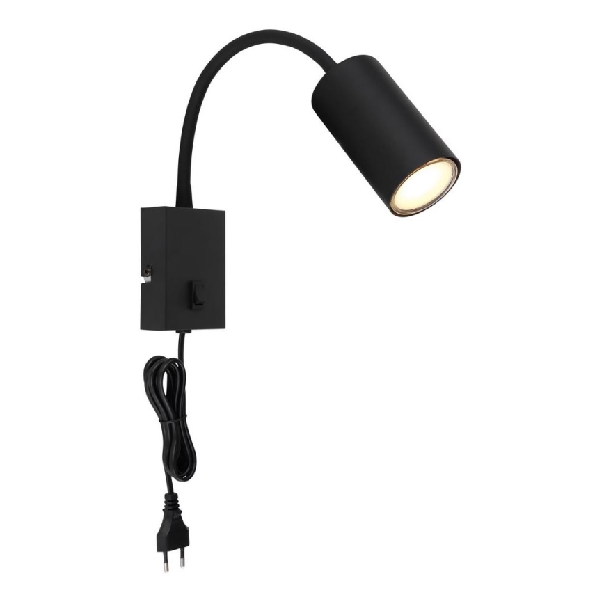 Globo - Fleksibilna zidna lampa 1xGU10/25W/230V crna