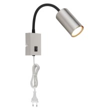 Globo - Fleksibilna zidna lampa 1xGU10/25W/230V crna/krom