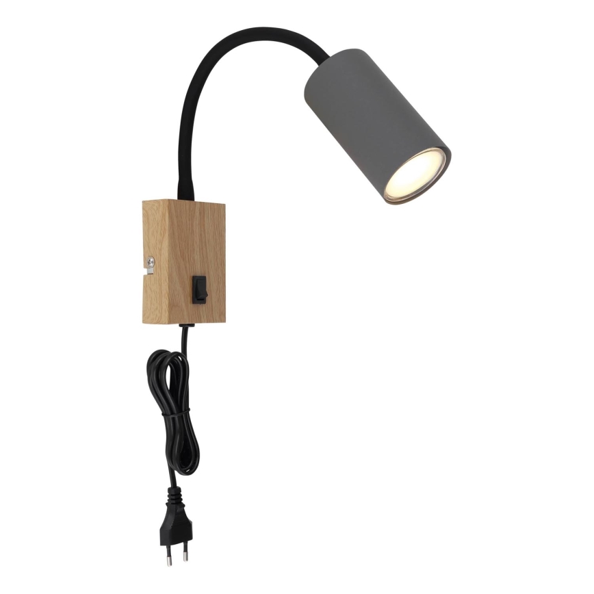 Globo - Fleksibilna zidna lampa 1xGU10/25W/230V siva/smeđa