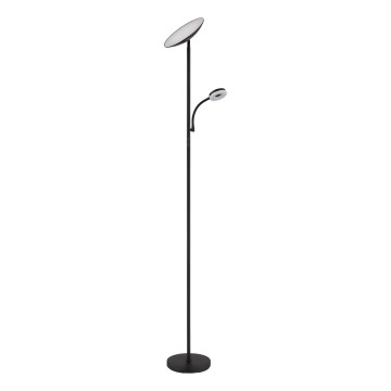 Globo - LED dimabilna podna lampa LED/20W/230V+ LED/5W 3000/4000/6500K crna