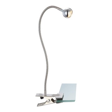 Globo - LED fleksibilna lampa s kopčom LED/3W/230V mat krom