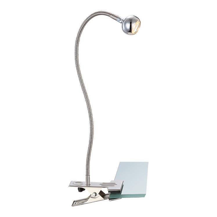 Globo - LED Fleksibilna lampica s kopčom LED/3W/230V mat krom