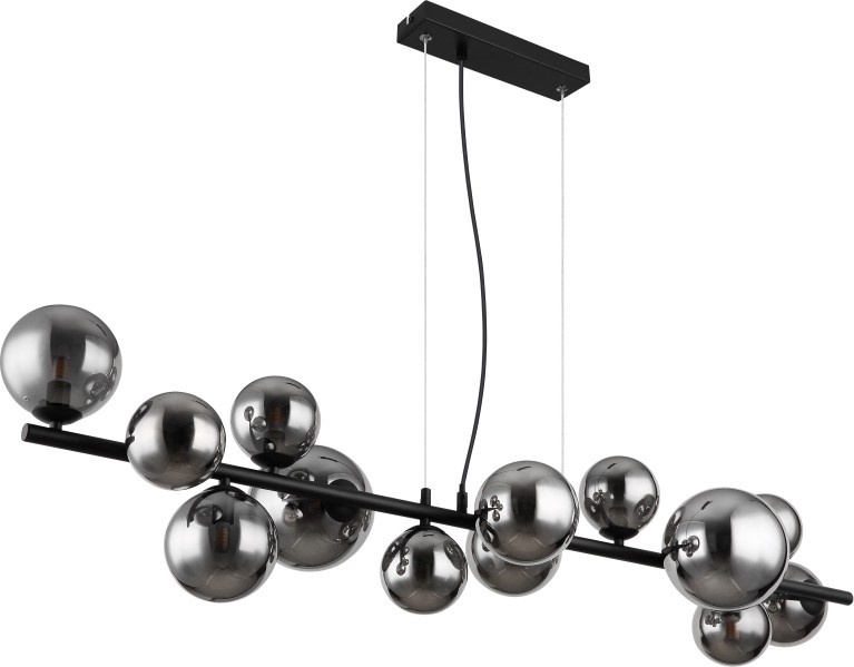 Globo - LED Luster na sajli 13xG9/3,5W/230V dimna/crna