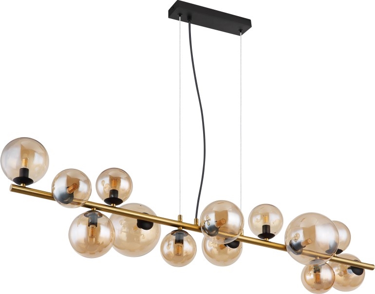 Globo - LED Luster na sajli 13xG9/3,5W/230V dimna/smeđa