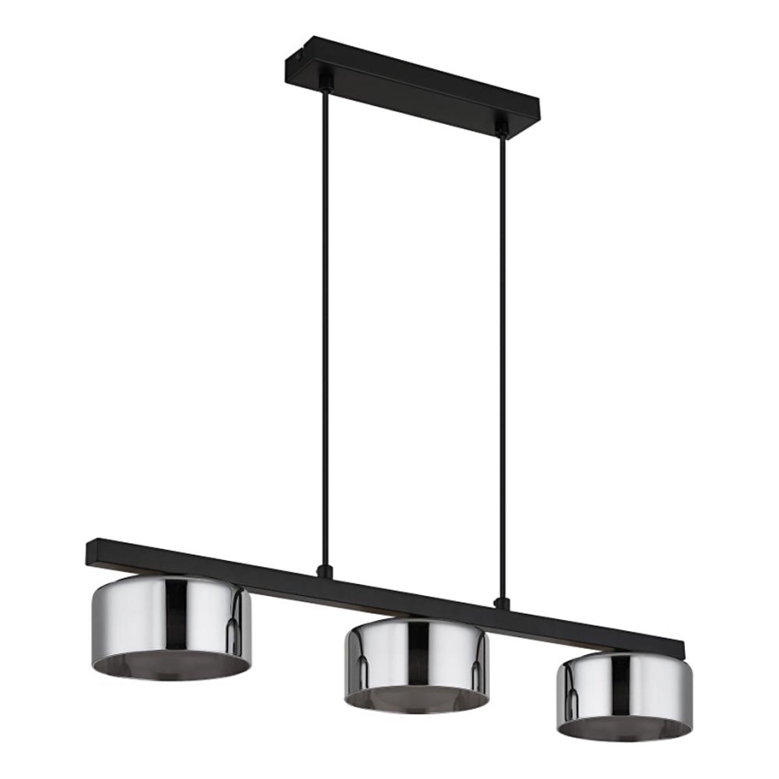 Globo - LED Luster na sajli 3xGX53/6W/230V dimna/crna