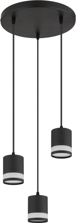 Globo - LED Luster na sajli 3xGX53/7W/230V 3000K crna
