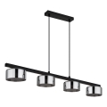 Globo - LED Luster na sajli 4xGX53/6W/230V dimna/crna